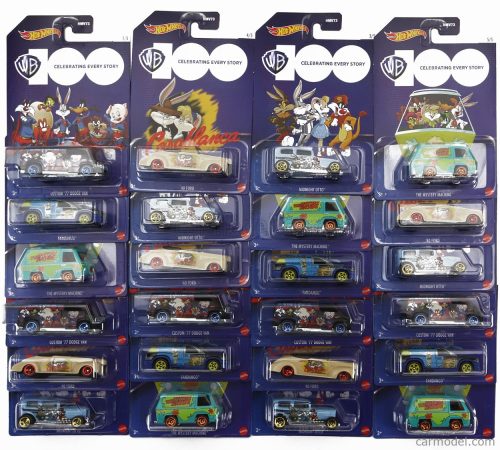 Mattel Hot Wheels - Dodge Set Assortment 24 Pieces Looney Tunes Various