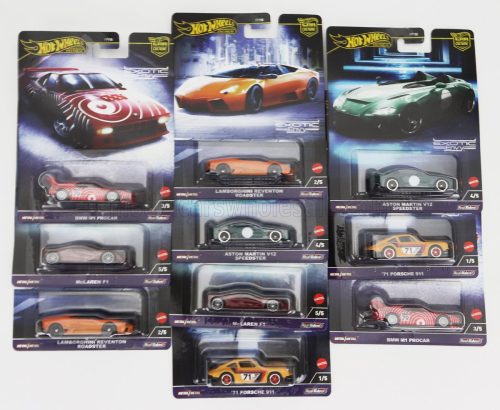 Mattel Hot Wheels - PORSCHE SET ASSORTMENT 10 PIECES EXOTIC ENVY VARIOUS