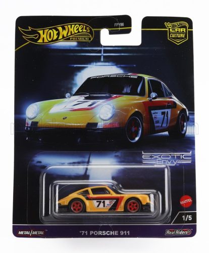 Mattel Hot Wheels - PORSCHE 911 901 N 71 RACING 1971 YELLOW