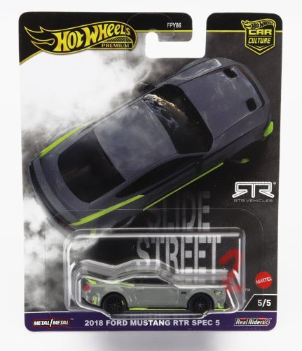 Mattel Hot Wheels - FORD USA MUSTANG RTR SPEC 5 COUPE 2018 GREY YELLOW