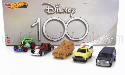 Mattel Hot Wheels - WALT DISNEY SET 5X DISNEY 100th ANNIVERSARY - CRUELLA DEVILLE 101 DALMATIERS - GUINEVERE VAN ONWARD - PIZZA PLANET TRUCK TOY STORY - RC TOY STORY - BRAVE PIZZA PLANET TRUCK TOY STORY VARIOUS