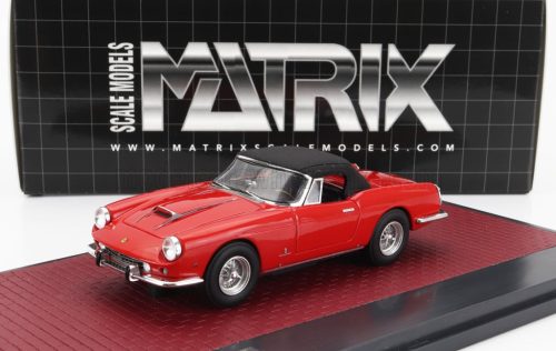 Matrix Scale Models - FERRARI 400 SUPERAMERICA PINIFARINA CABRIOLET CLOSED 1960 RED BLACK