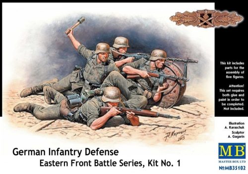 Master Box - German Infantry Defense, Eastern Front Battle Series, Kit No1