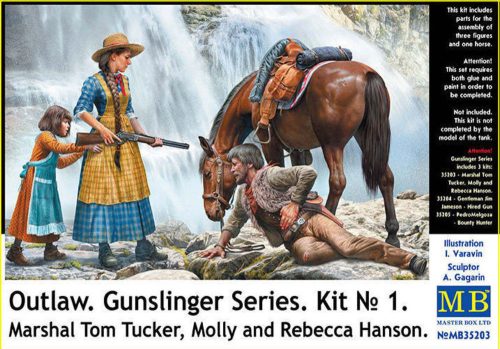 Master Box Ltd. - Outlow. Gunslinger series Kit No.1. Marshal Tom Tucker,Molly a.RebeccaHanson