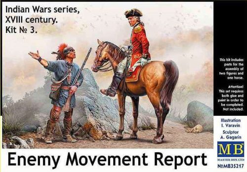 Master Box Ltd. - Enemy Movement Report. Indian Wars Series, XVIII century. Kit No. 3