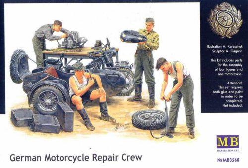 Master Box - German Motorcycle Repair Crew