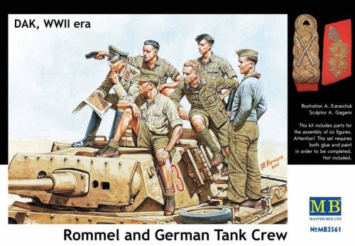 Master Box - Rommel and German Tank Crew,DAK,WWII Era