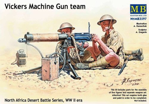 Master Box - Vickers Machine Gun team, North Africa Desert Battle Series,WW II E