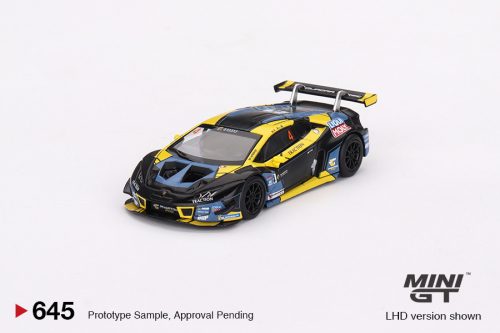 Minigt - 1:64 Lamborghini Huracan GT3 EVO #4 3rd Place Macau GP Macau GT Cup, Black/Yellow, 2022 (LHD) - MINI GT