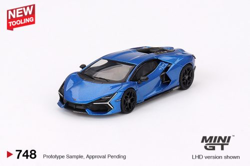 Minigt - 1:64 Lamborghini Revuelto Blu Eleos 2024 (LHD) - MINI GT