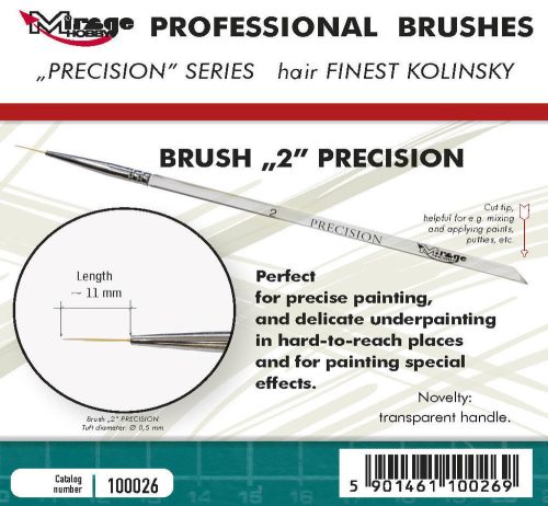 Mirage Hobby - MIRAGE BRUSH PRECISION KOLINSKY SIZE 2