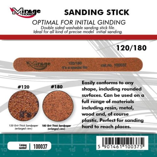 Mirage Hobby - MIRAGE Sanding Stick Double Grid 120/180