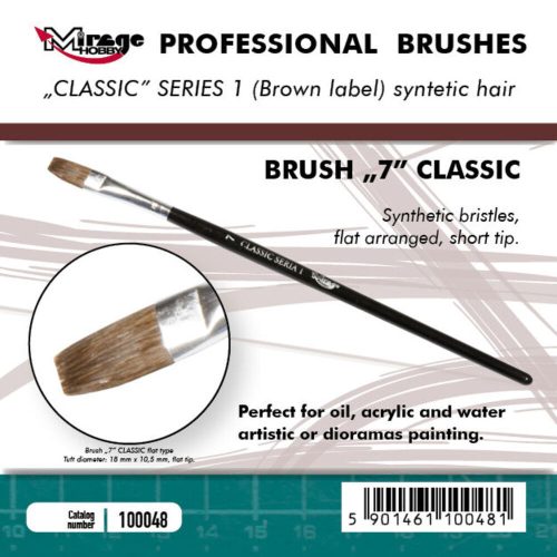 Mirage Hobby - MIRAGE BRUSH FLAT HIGH QUALITY CLASSIC SERIES 1 size 7