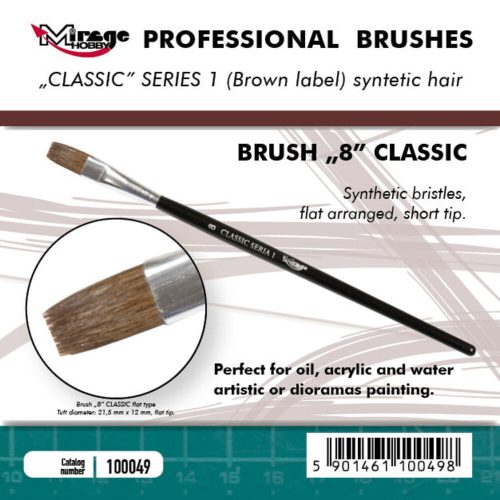 Mirage Hobby - MIRAGE BRUSH FLAT HIGH QUALITY CLASSIC SERIES 1 size 8