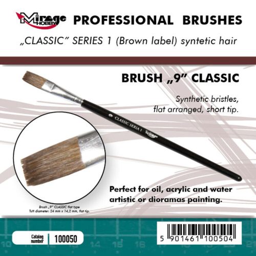 Mirage Hobby - MIRAGE BRUSH FLAT HIGH QUALITY CLASSIC SERIES 1 size 9