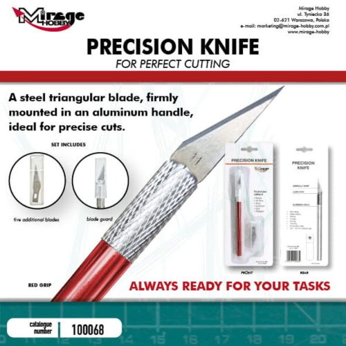 Mirage Hobby - MIRAGE Precision Knife + 5 blades (RED)