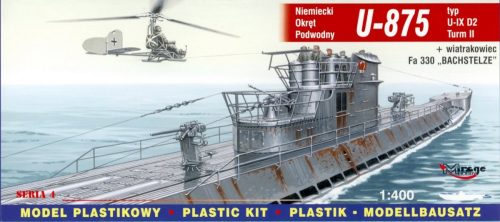 Mirage Hobby - Deutsches U-Boot U 875 Typ IX D2 Turm II und FA 330 Bachstelze