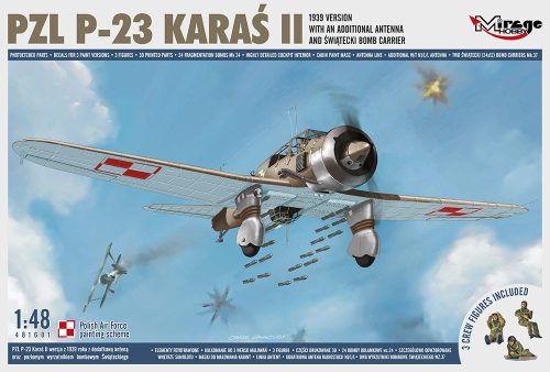 Mirage Hobby - PZL P-23 KARAS II,1939 Version with an Additional Antenna