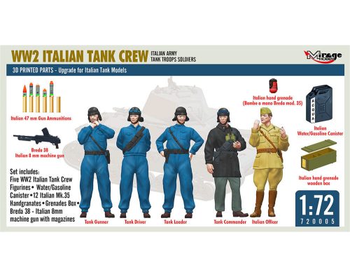 Mirage Hobby - WW2 ITALIAN TANK CREW WITH EQUIPMENT