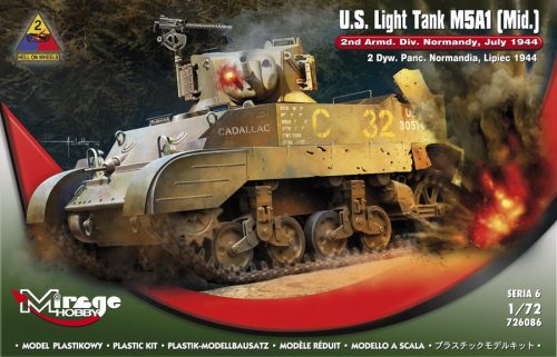 Mirage Hobby - U.S.Light Tank M5A1 (Mid) 2nd Armd.Div.N