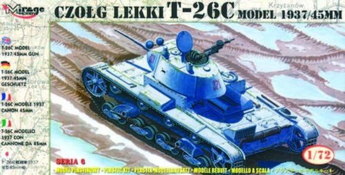 Mirage Hobby - Leichter Panzer T-26 C Modell 1937 mit 45 mm Kanone