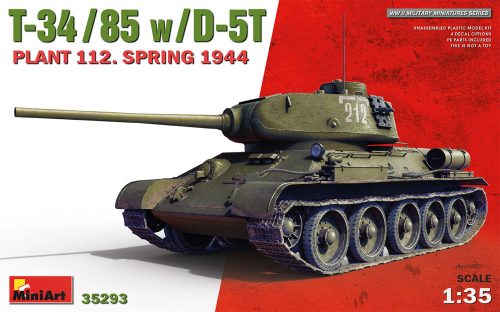 Miniart - T-34-85 w/D-5T. Plant 112. Spring 1944