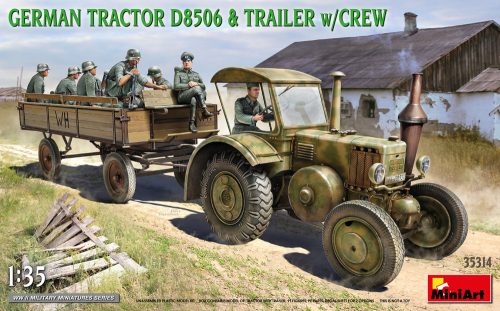 MiniArt - German Tractor D8506 With Trailer & Crew