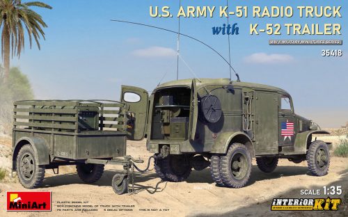 Miniart - US Army K-51 Radio Truck w/K-52 Trailer. Interior Kit