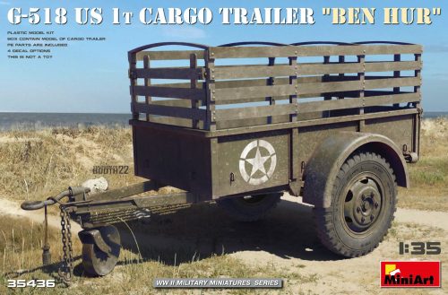 Miniart - G-518 Us 1T Cargo Trailer Ben Hur