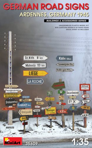 Miniart - German Road Signs WW2 (Ardennes, Germany 1945)