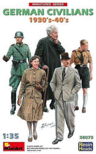 MiniArt - German Civilians 1930-40s. Resin Heads