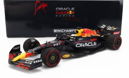 Minichamps - RED BULL F1  RB18 TEAM ORACLE RED BULL RACING N 1 WORLD CHAMPION WINNER BELGIUM GP 2022 MAX VERSTAPPEN MATT BLUE YELLOW RED