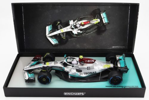 Minichamps - MERCEDES GP F1 W13E TEAM MERCEDES-AMG PETRONAS F1 N 44 8th MONACO GP 2022 LEWIS HAMILTON SILVER GREEN