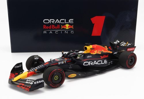 Minichamps - RED BULL F1  RB18 TEAM ORACLE RED BULL RACING N 1 WORLD CHAMPION WINNER BELGIUM GP 2022 MAX VERSTAPPEN MATT BLUE YELLOW RED