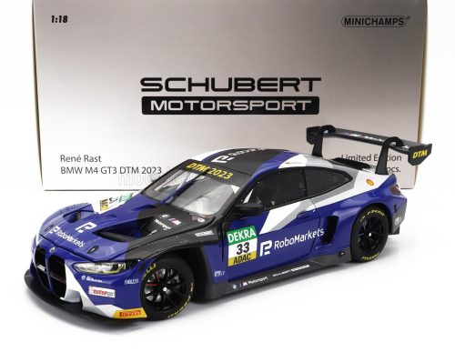 Minichamps - BMW 4-SERIES M4 GT3 TEAM SCHUBERT MOTORSPORT N 33 SEASON DTM 2023 RENE RAST BLUE BLACK