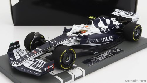 Minichamps - Alpha Tauri F1 At03 Honda Team Alpha Tauri N 22 Bahrain Gp 2022 Yuki Tsunoda White Blue