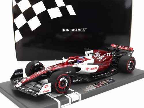 Minichamps - ALFA ROMEO F1  C42 TEAM ORLEN RACING N 77 BAHRAIN GP 2022 VALTTERI BOTTAS WHITE RED MET