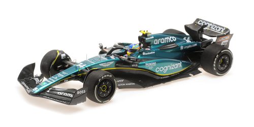 Minichamps - 1:18 ASTON MARTIN ARAMCO COGNIZANT FORMULA ONE TEAM AMR23 – FERNANDO ALONSO – 3RD PLACE BAHRAIN GP 2023 - L.E. 612 pcs. - MINICHAMPS