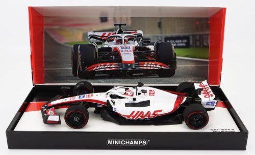 Minichamps - HAAS F1  VF-22 FERRARI TEAM HAAS N 20 5th BAHRAIN GP 2022 KEVIN MAGNUSSEN WHITE BLACK RED