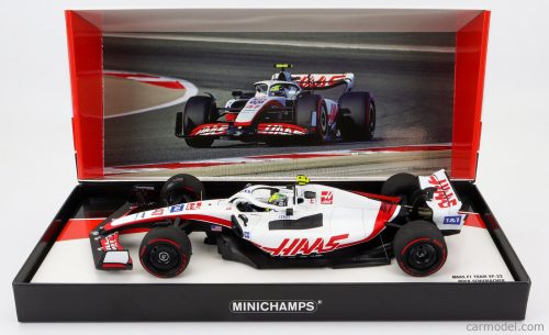 Minichamps - Haas F1 Vf-22 Ferrari Team Haas N 47 11Th Bahrain Gp 2022 Mick Schumacher White Black Red