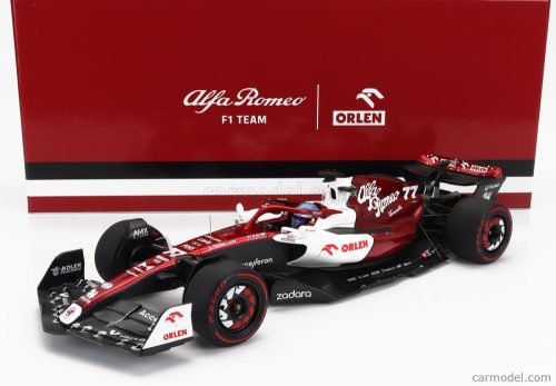 Minichamps - Alfa Romeo F1  C42 Team Orlen Racing N 77 6Th Bahrain Gp 2022 Valtteri Bottas White Red Met