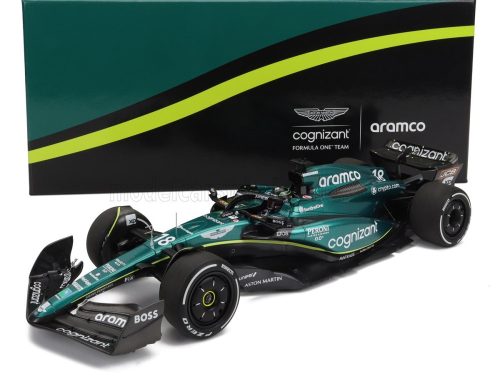 Minichamps - ASTON MARTIN F1  AMR23 TEAM ARAMCO COGNIZANT N 18 6th BAHRAIN GP 2023 LANCE STROLL GREEN