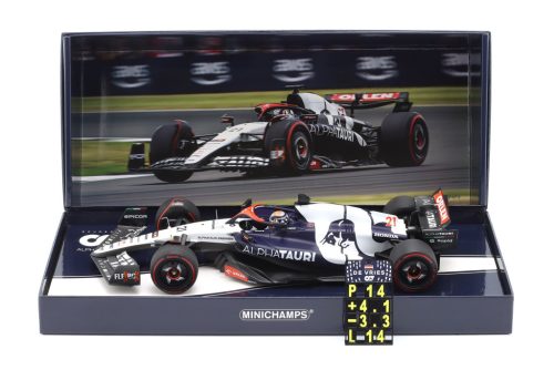 Minichamps - ALPHA TAURI F1  AT04 TEAM ALPHA TAURI N 21 SILVERSTONE BRITISH GP 2023 NYCK DE VRIES BLUE WHITE