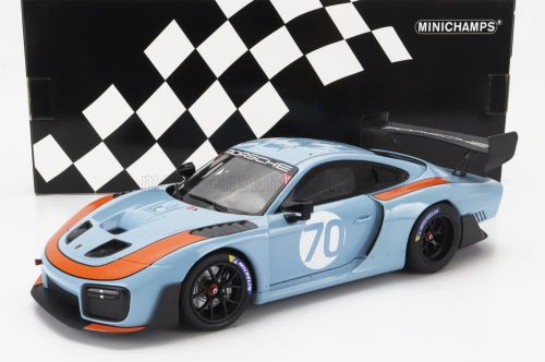 Minichamps - PORSCHE 935/19 N 70 GULF - BASE 911 991-2 GT2 RS COUPE 2018 LIGHT BLUE ORANGE