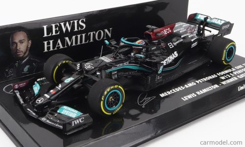 Minichamps - Mercedes Gp F1 W12 Mercedes M12 Eq Power+ Team Amg Petronas Motorsport Formula One N 44 Winner Qatar Gp 2021 Lewis Hamilton Black Green