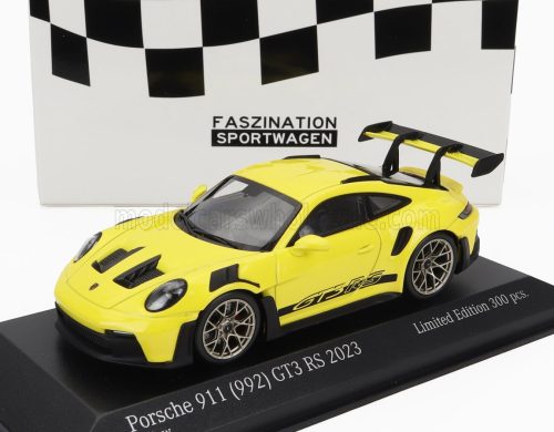 Minichamps - PORSCHE 911 992 GT3 RS COUPE 2023 - GOLD WHEELS YELLOW