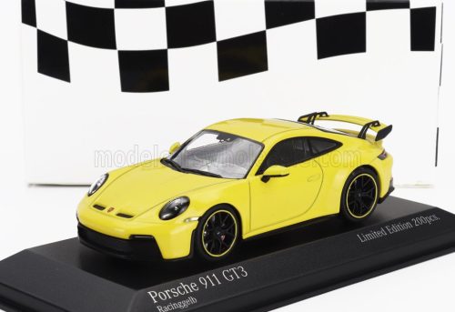 Minichamps - PORSCHE 911 992 GT3 COUPE 2020 - BLACK RIMS YELLOW