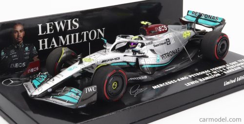 Minichamps - Mercedes Gp F1 W13E Team Mercedes-Amg Petronas F1 N 44 3Rd Bahrain Gp 2022 Lewis Hamilton Silver Green