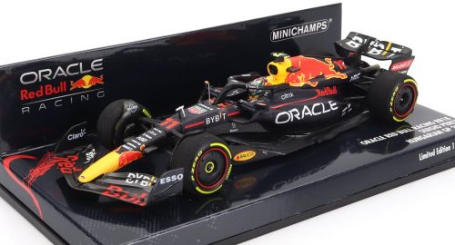 Minichamps - RED BULL F1  RB18 TEAM ORACLE RED BULL RACING N 11 HUNGARIAN GP 2022 SERGIO PEREZ MATT BLUE YELLOW RED