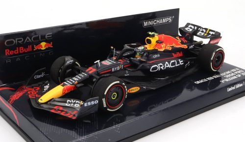 Minichamps - RED BULL F1  RB18 TEAM ORACLE RED BULL RACING N 11 2nd BELGIUM GP 2022 SERGIO PEREZ MATT BLUE YELLOW RED